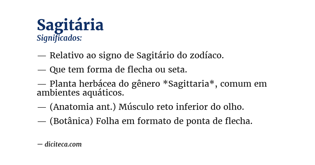 Significado de sagitária