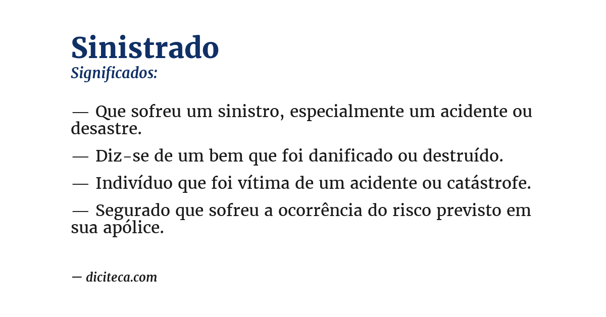 Significado de sinistrado