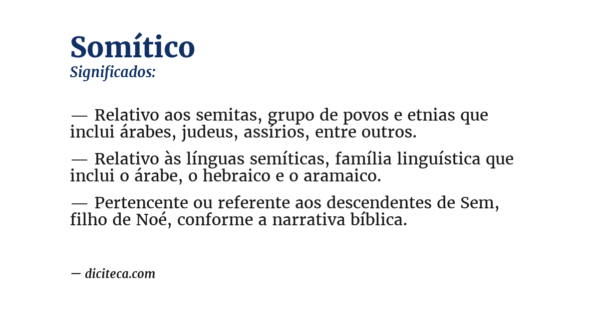 Significado de somítico