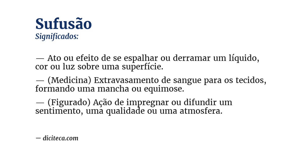 Significado de sufusão
