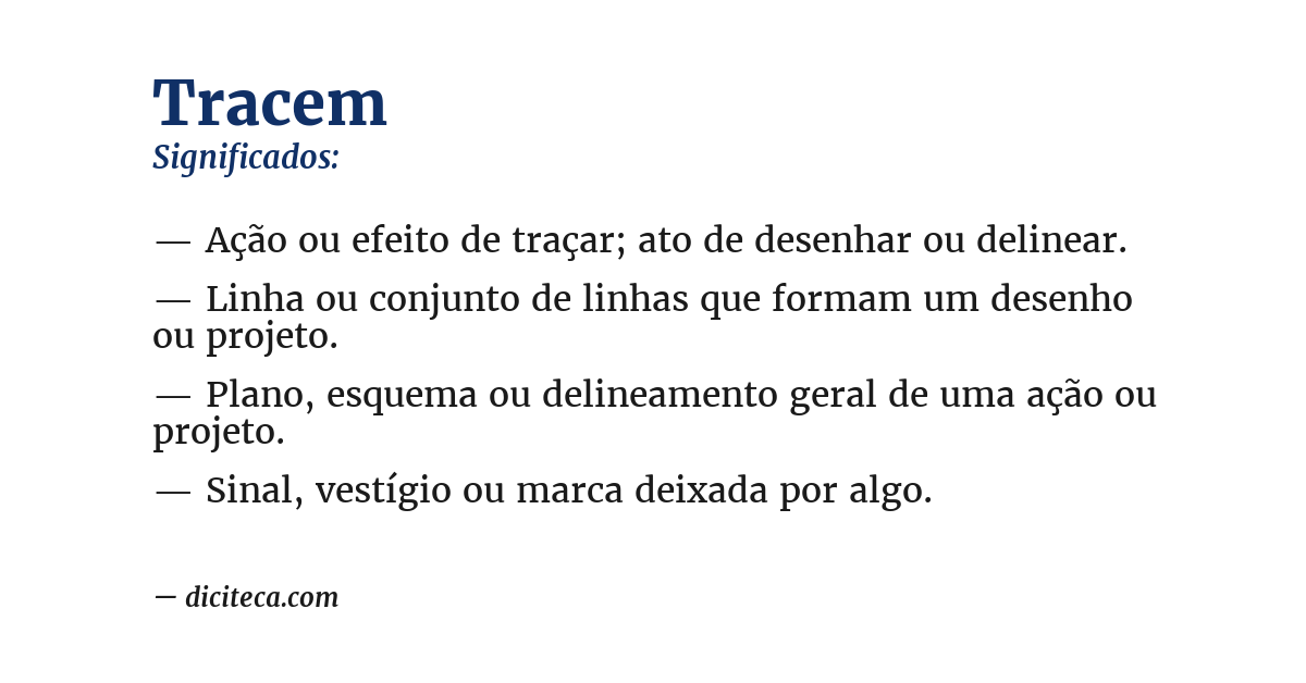 Significado de tracem