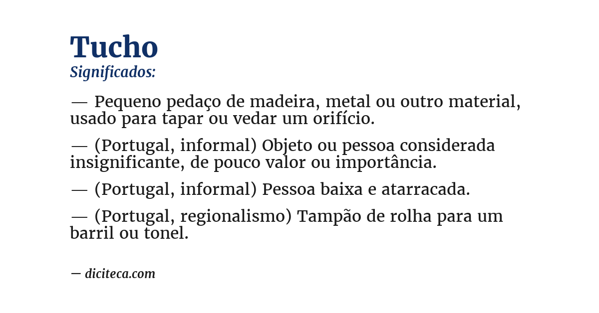 Significado de tucho