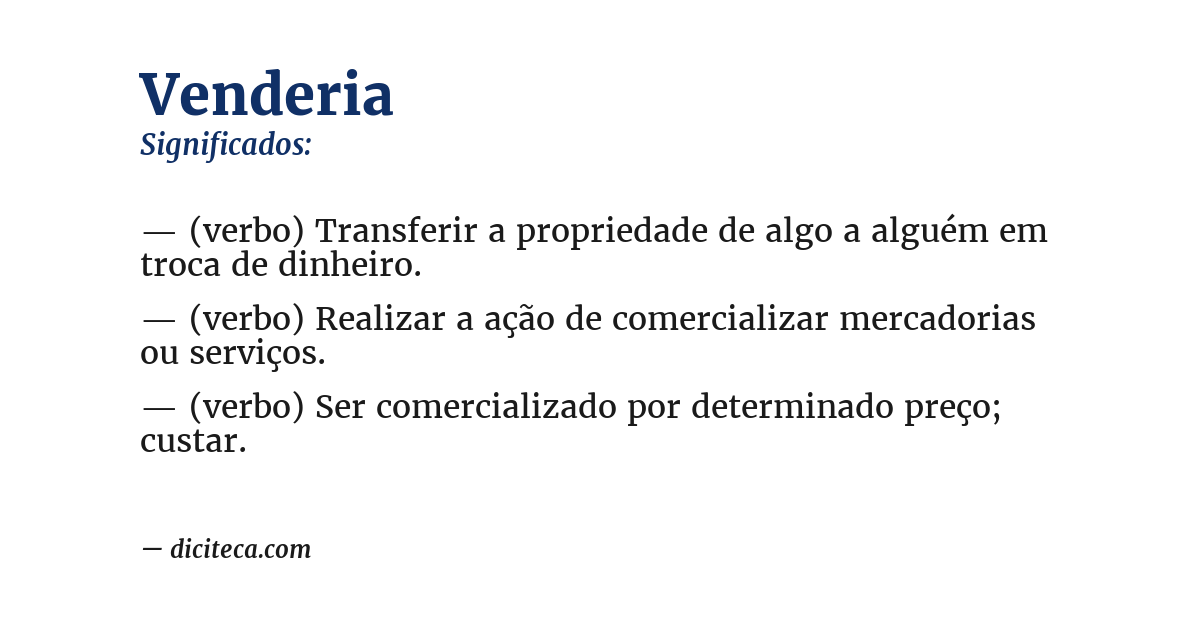Significado de venderia