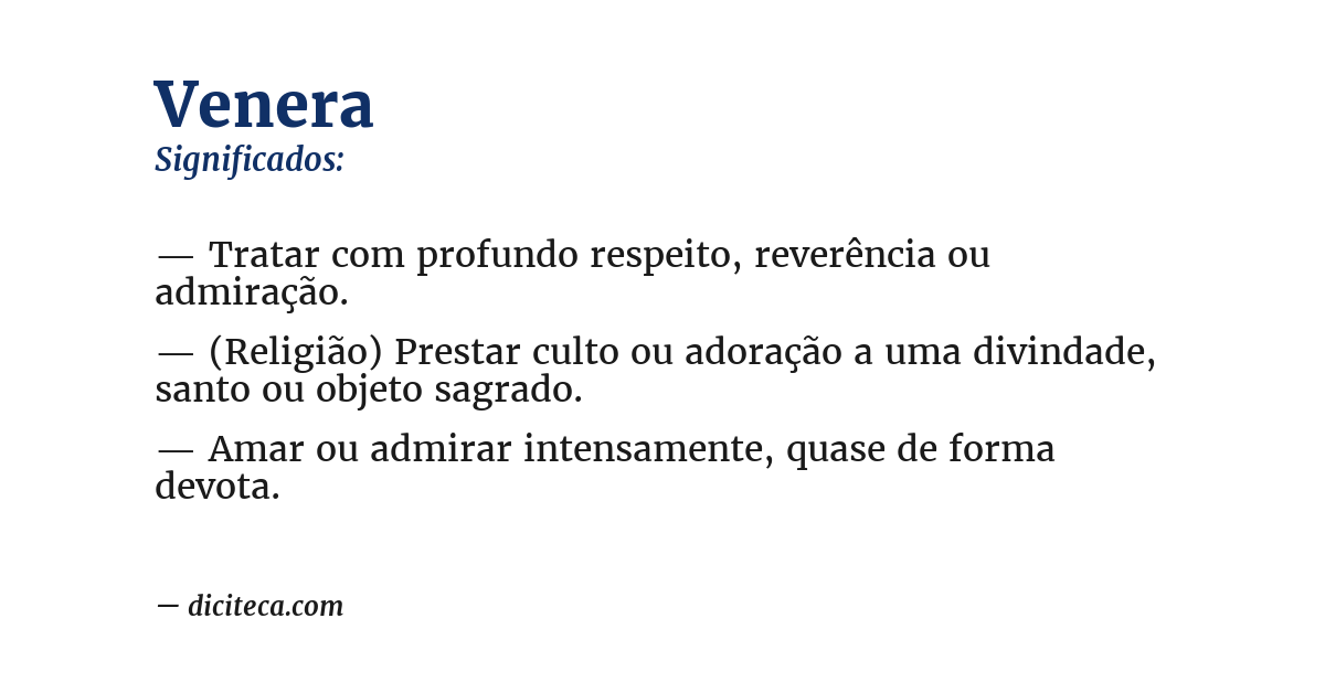 Significado de venera