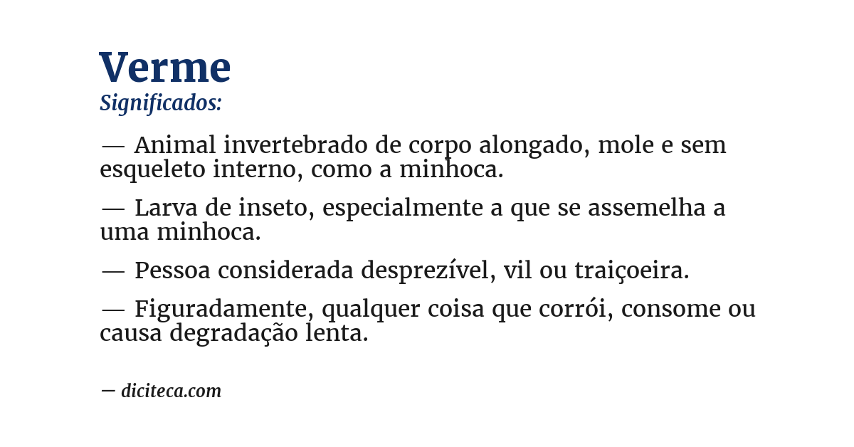 Significado de verme