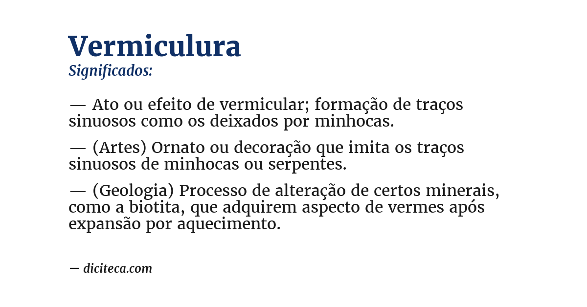 Significado de vermiculura