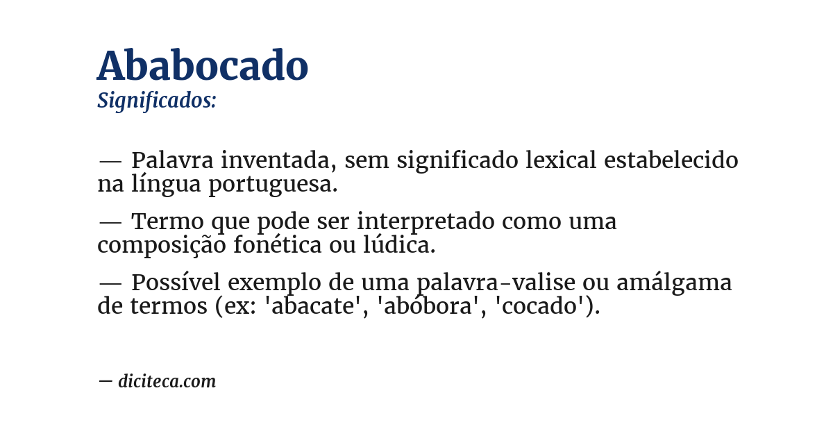Significado de ababocado