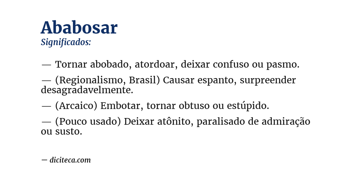 Significado de ababosar