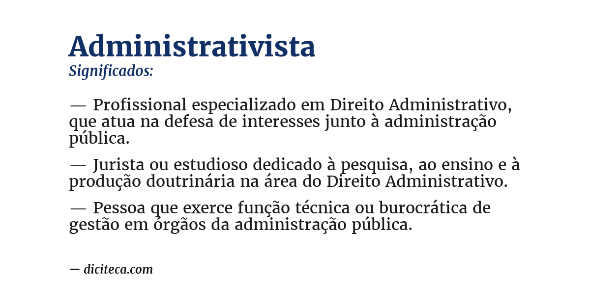 Significado de administrativista