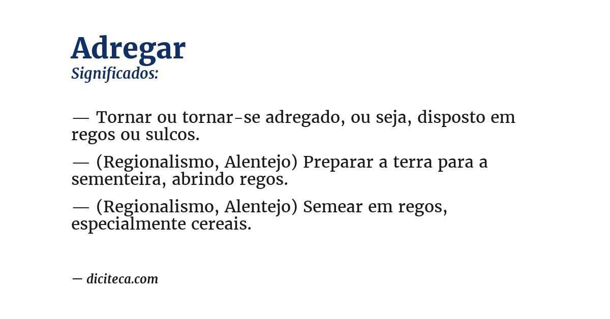 Significado de adregar