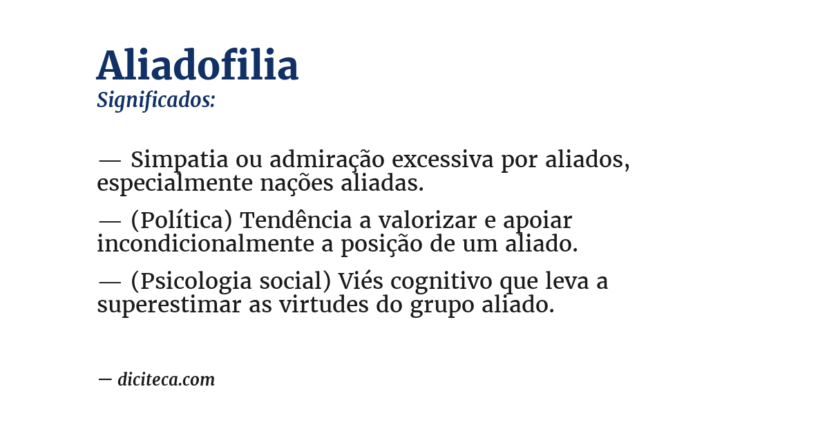Significado de aliadofilia