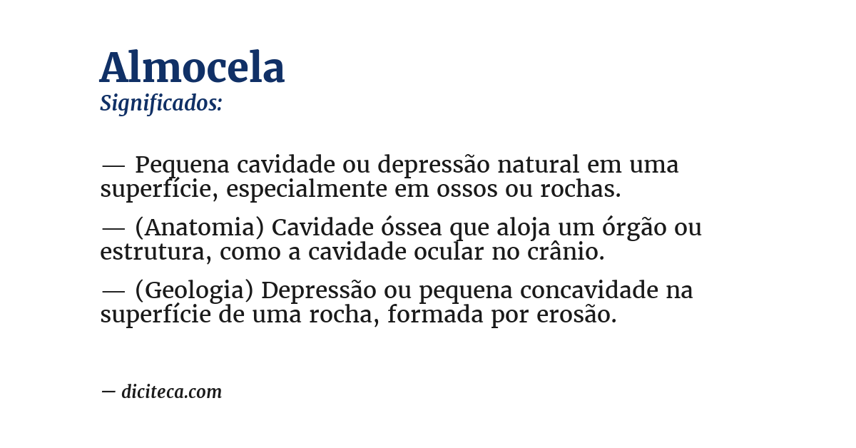 Significado de almocela