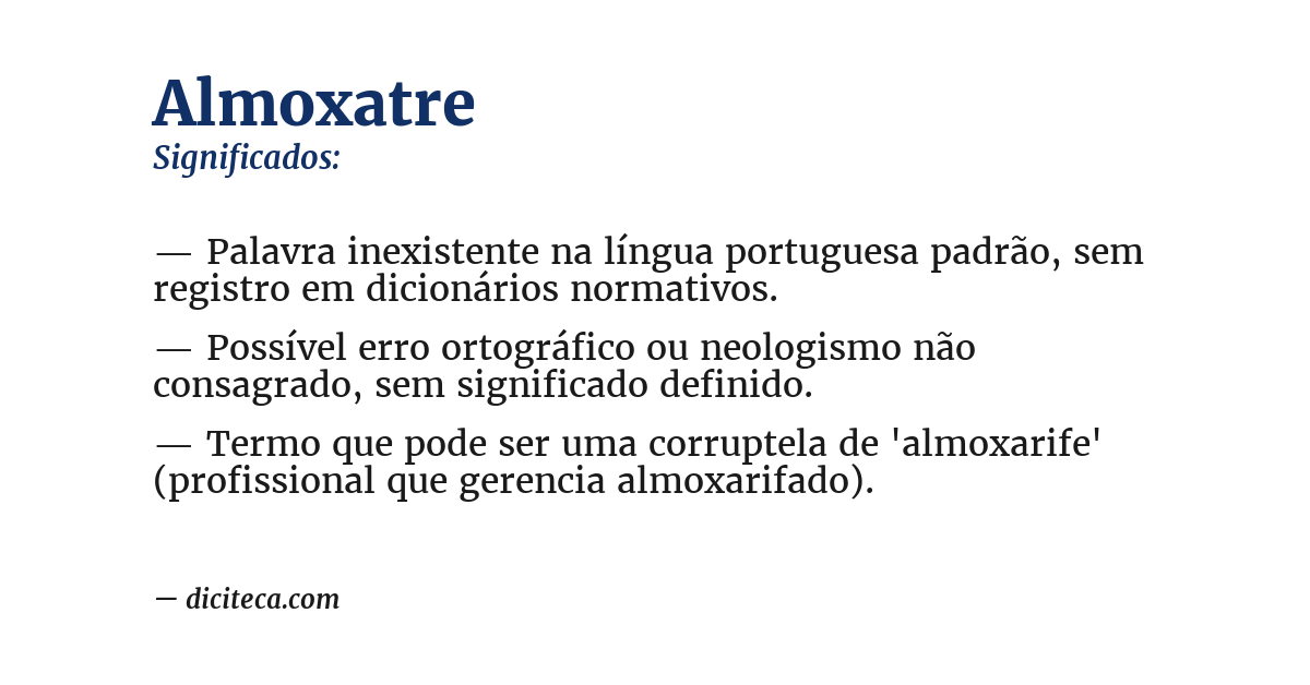 Significado de almoxatre