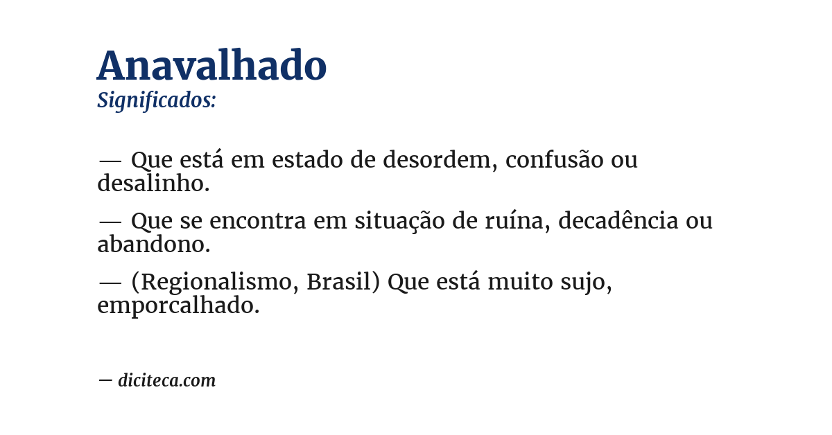 Significado de anavalhado