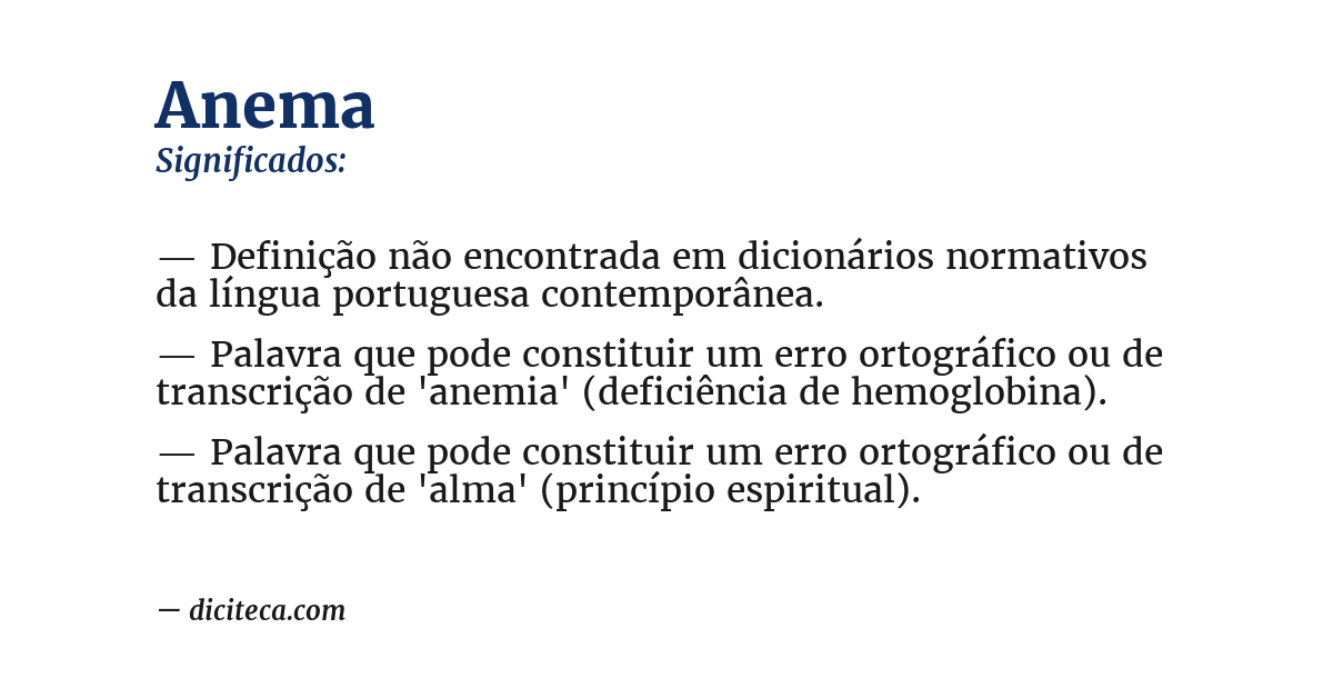 Significado de anema