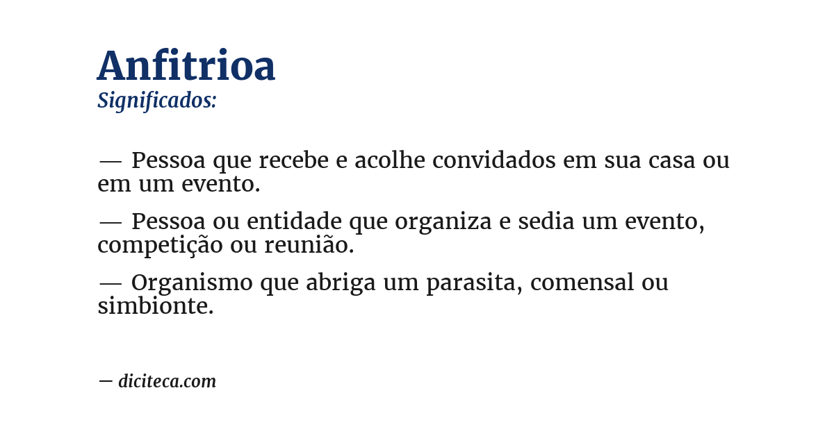 Significado de anfitrioa