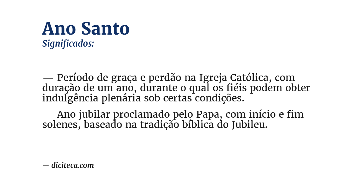 Significado de ano santo