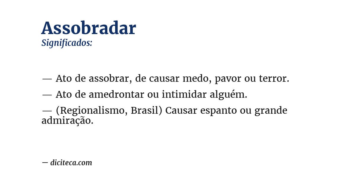 Significado de assobradar