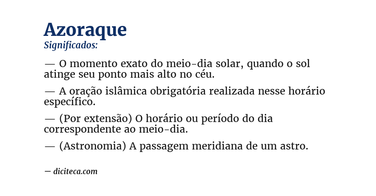 Significado de azoraque
