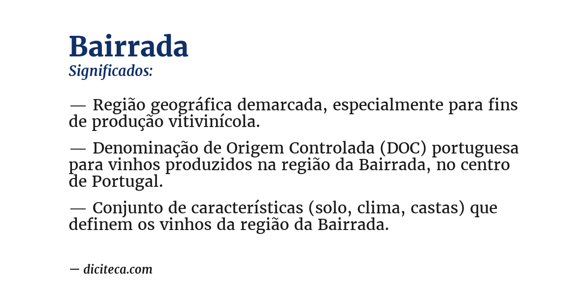 Significado de bairrada