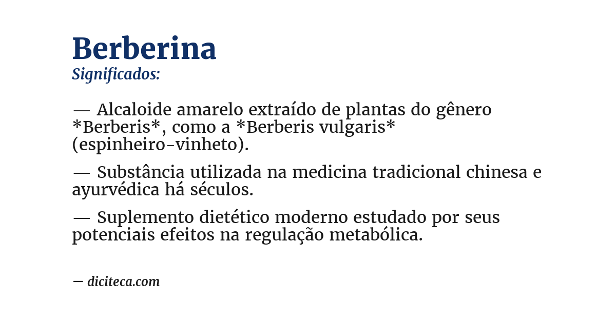 Significado de berberina