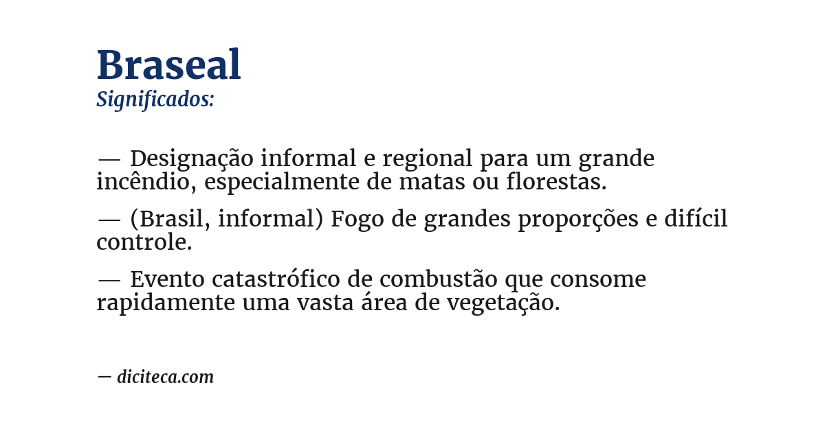 Significado de braseal