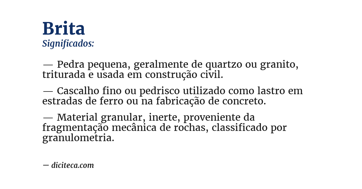 Significado de brita