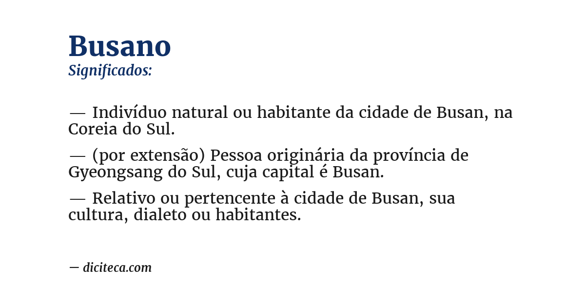 Significado de busano