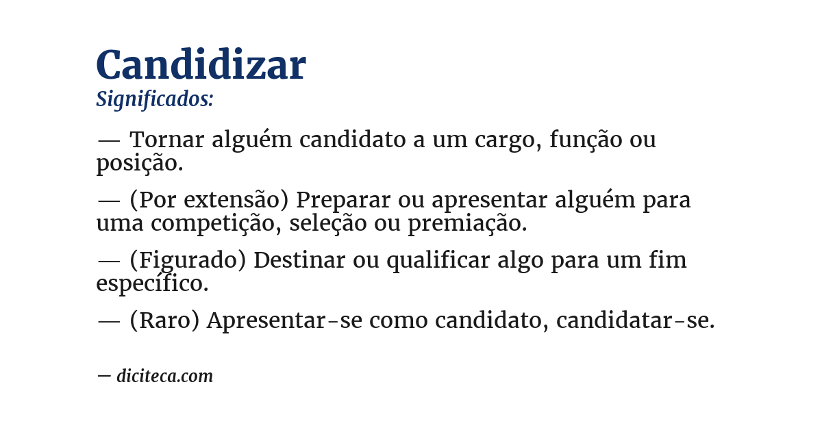 Significado de candidizar