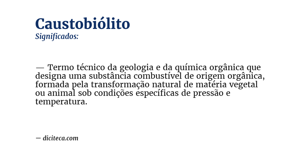 Significado de caustobiólito