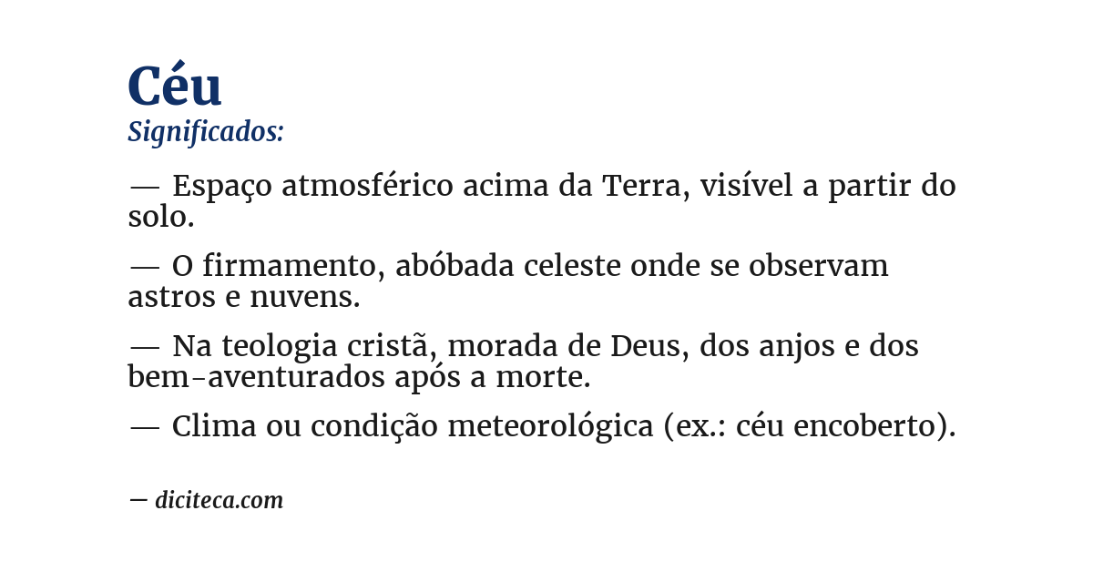 Significado de céu