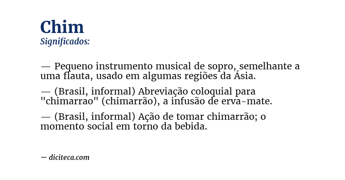 Significado de chim
