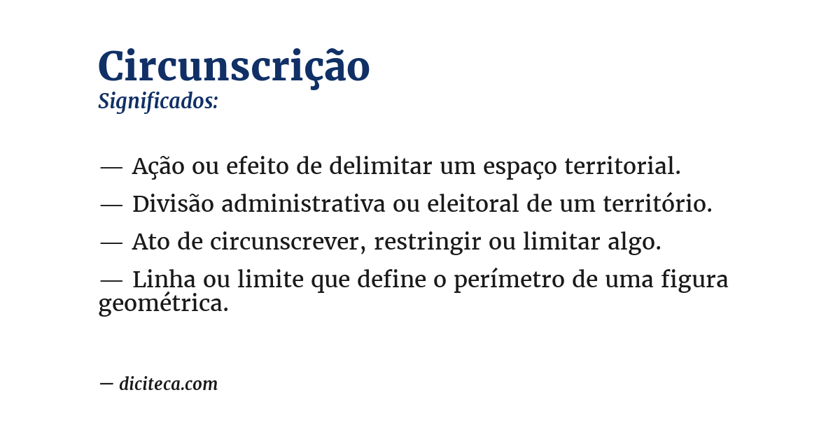 Significado de circunscrição
