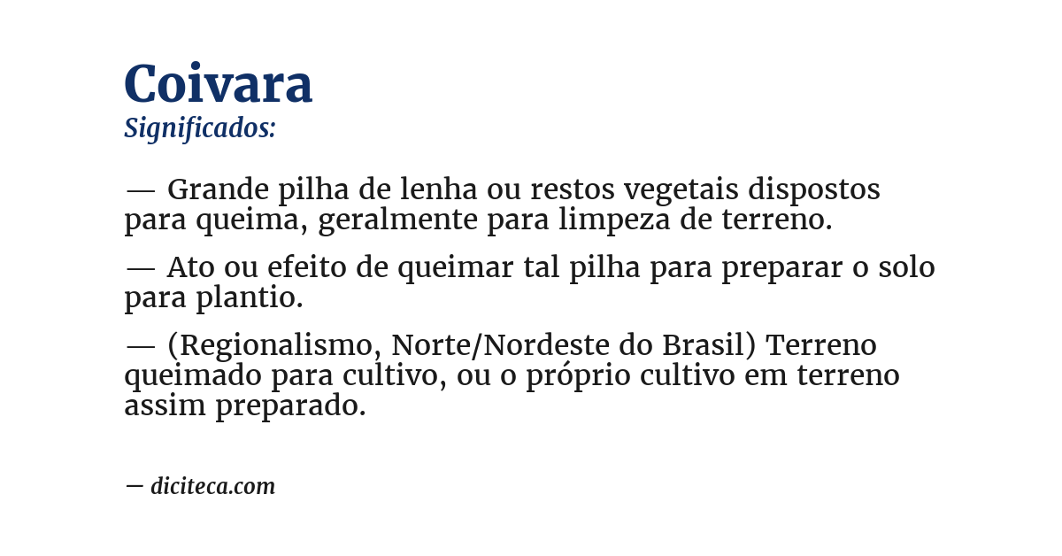 Significado de coivara