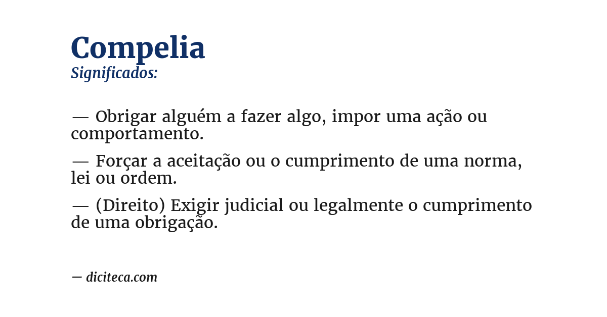 Significado de compelia