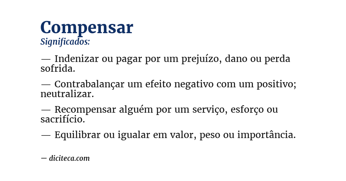 Significado de compensar