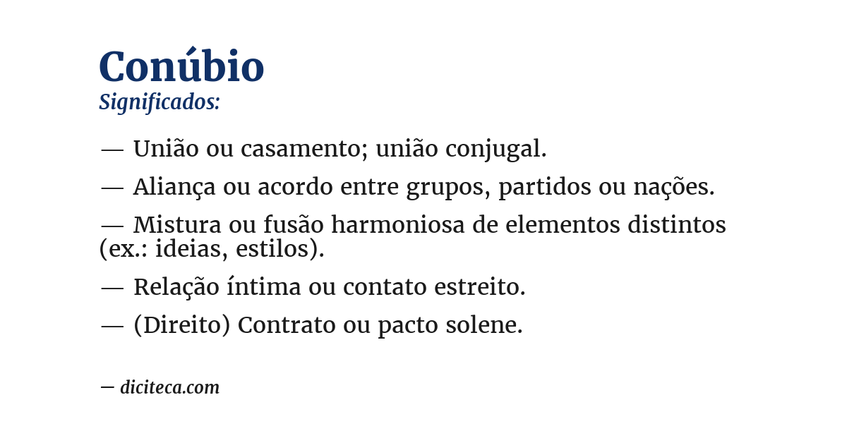 Significado de conúbio