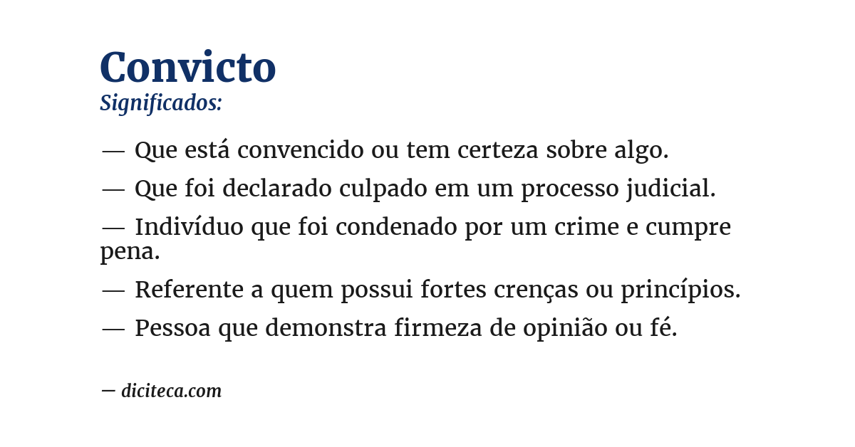 Significado de convicto