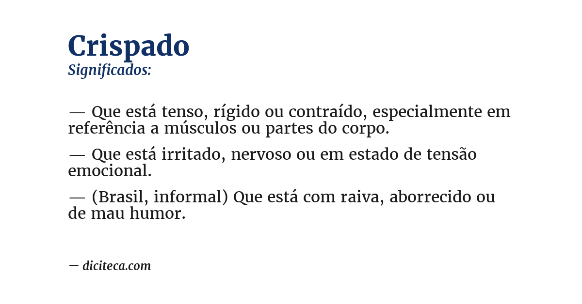 Significado de crispado