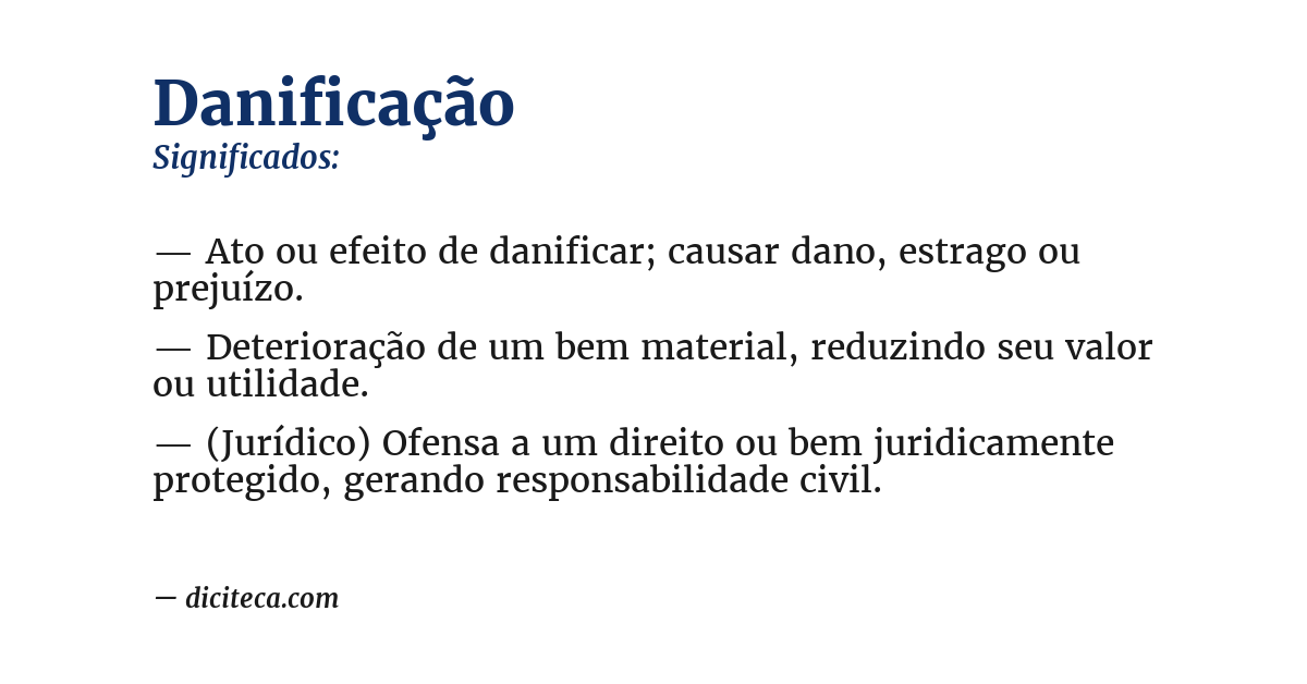 Significado de danificação