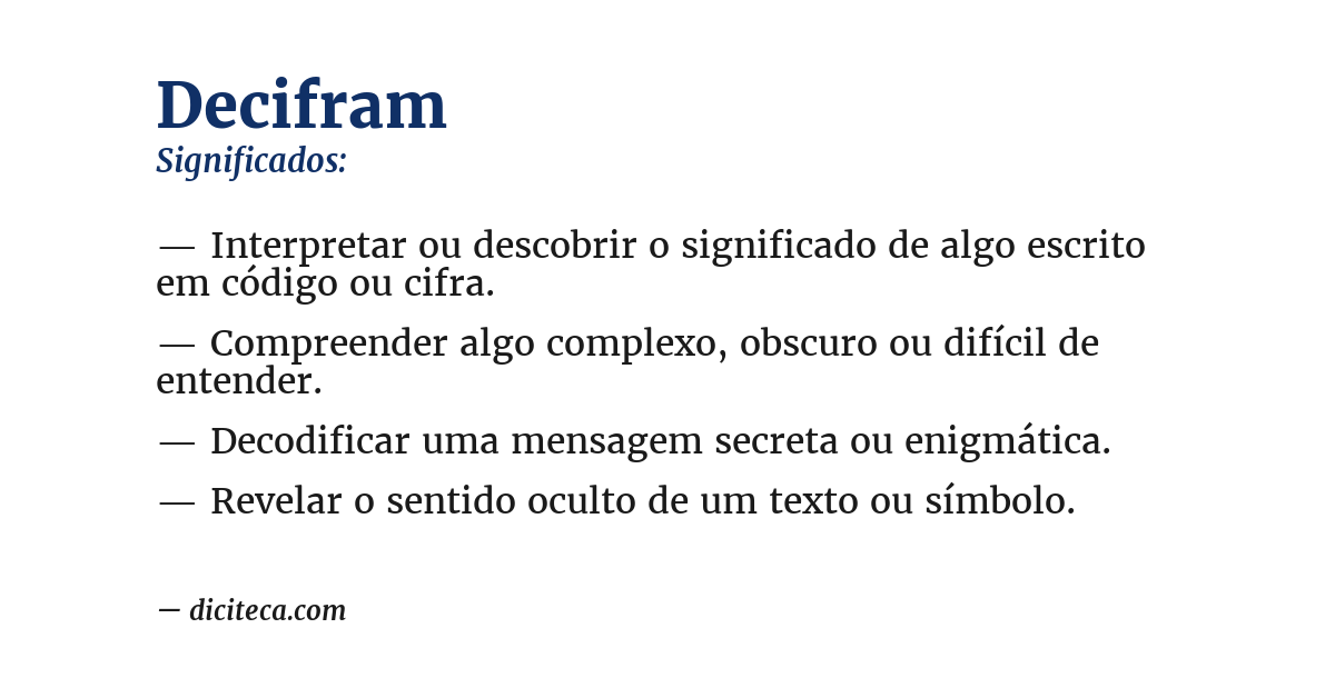 Significado de decifram
