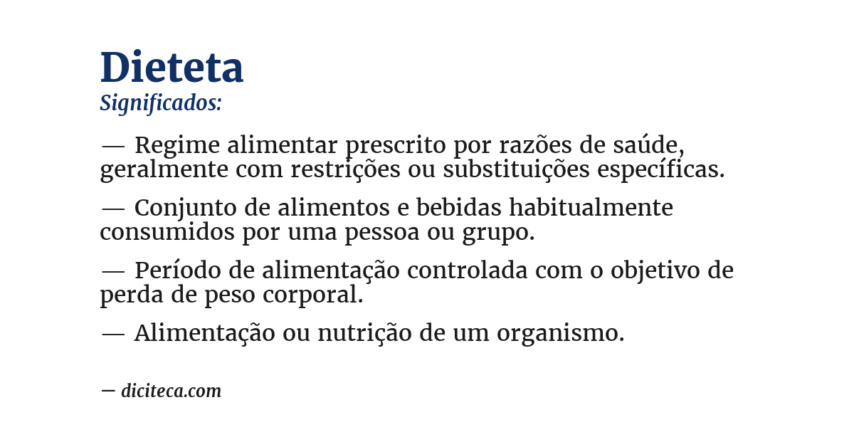 Significado de dieteta