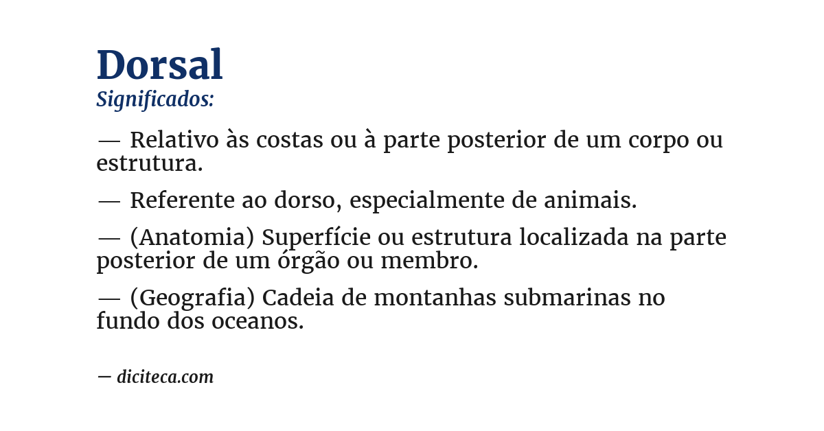 Significado de dorsal