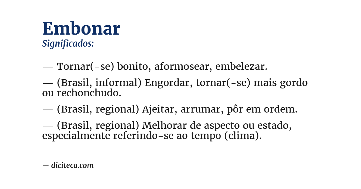 Significado de embonar
