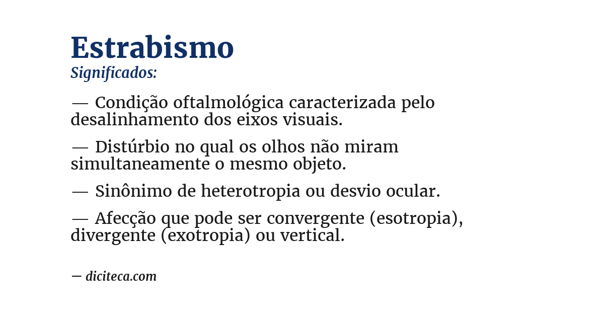 Significado de estrabismo