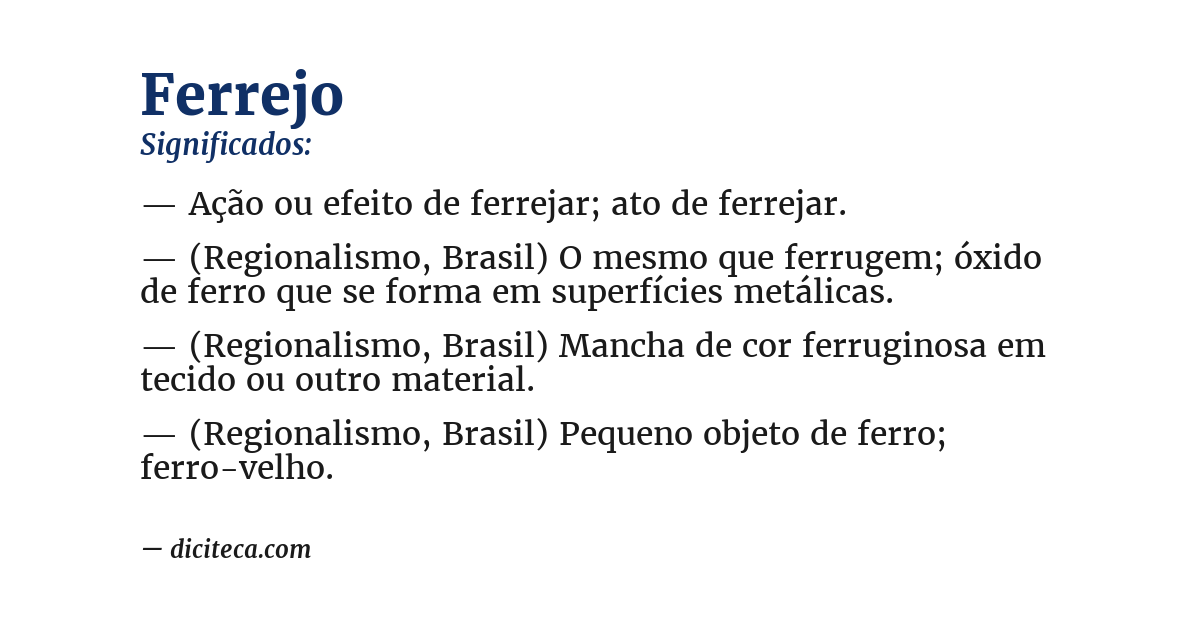 Significado de ferrejo