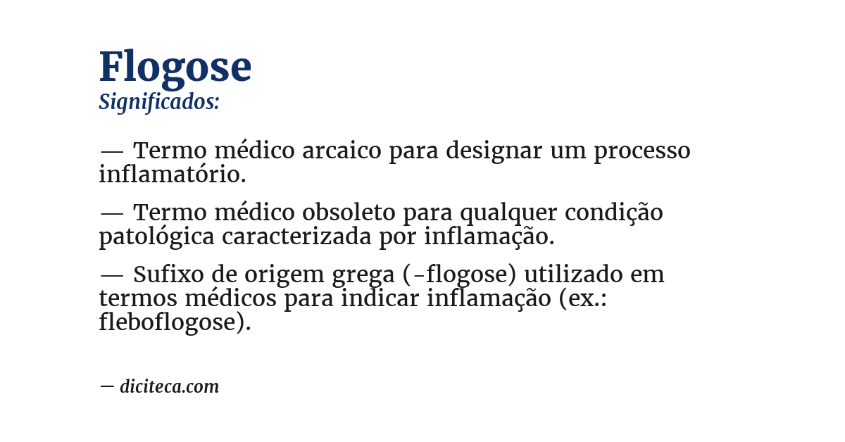Significado de flogose