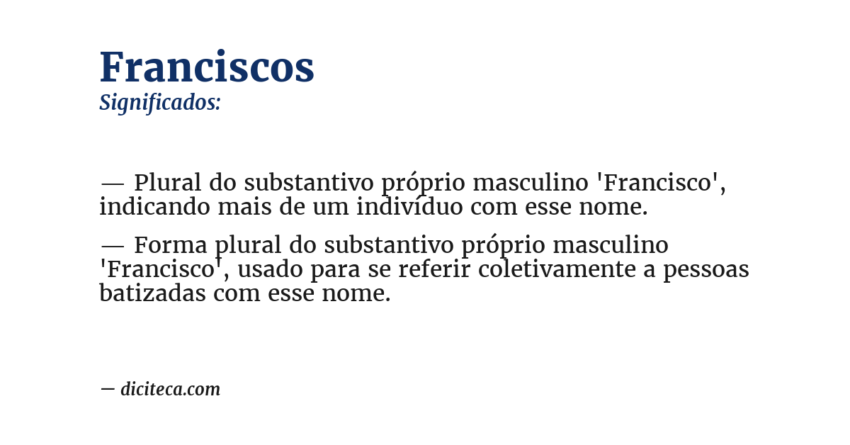 Significado de franciscos