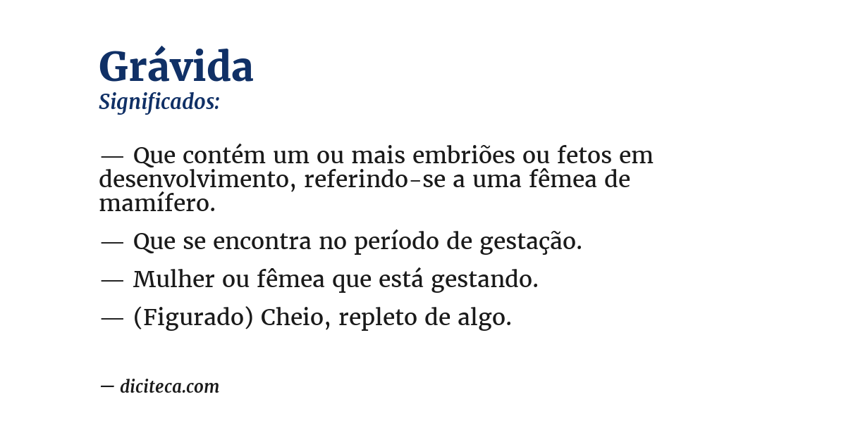 Significado de grávida