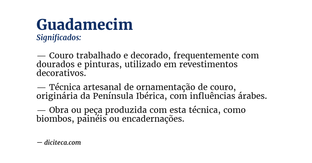 Significado de guadamecim